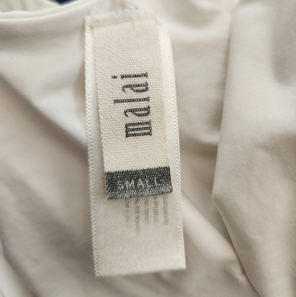 Malai White Ruffled One Piece Bridal V Neck Low Back Swimsuit Small - Picture 7 of 7